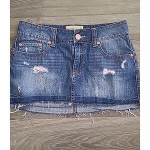 American Rag Distressed Jean Mini Skirt Women's Size 7